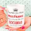 Mug rouge Être Miss France